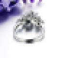Женская мода простой супер флэш Кристалл кольцо